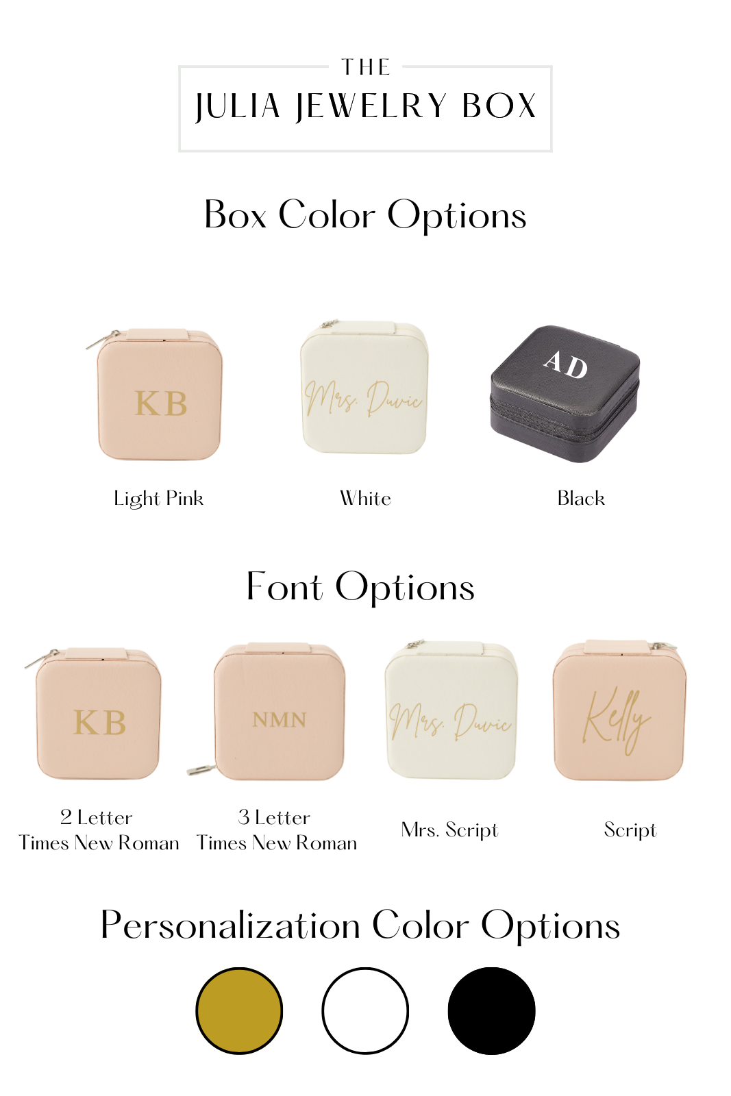 Set of 12 Julia Jewelry Box – AGM Designs