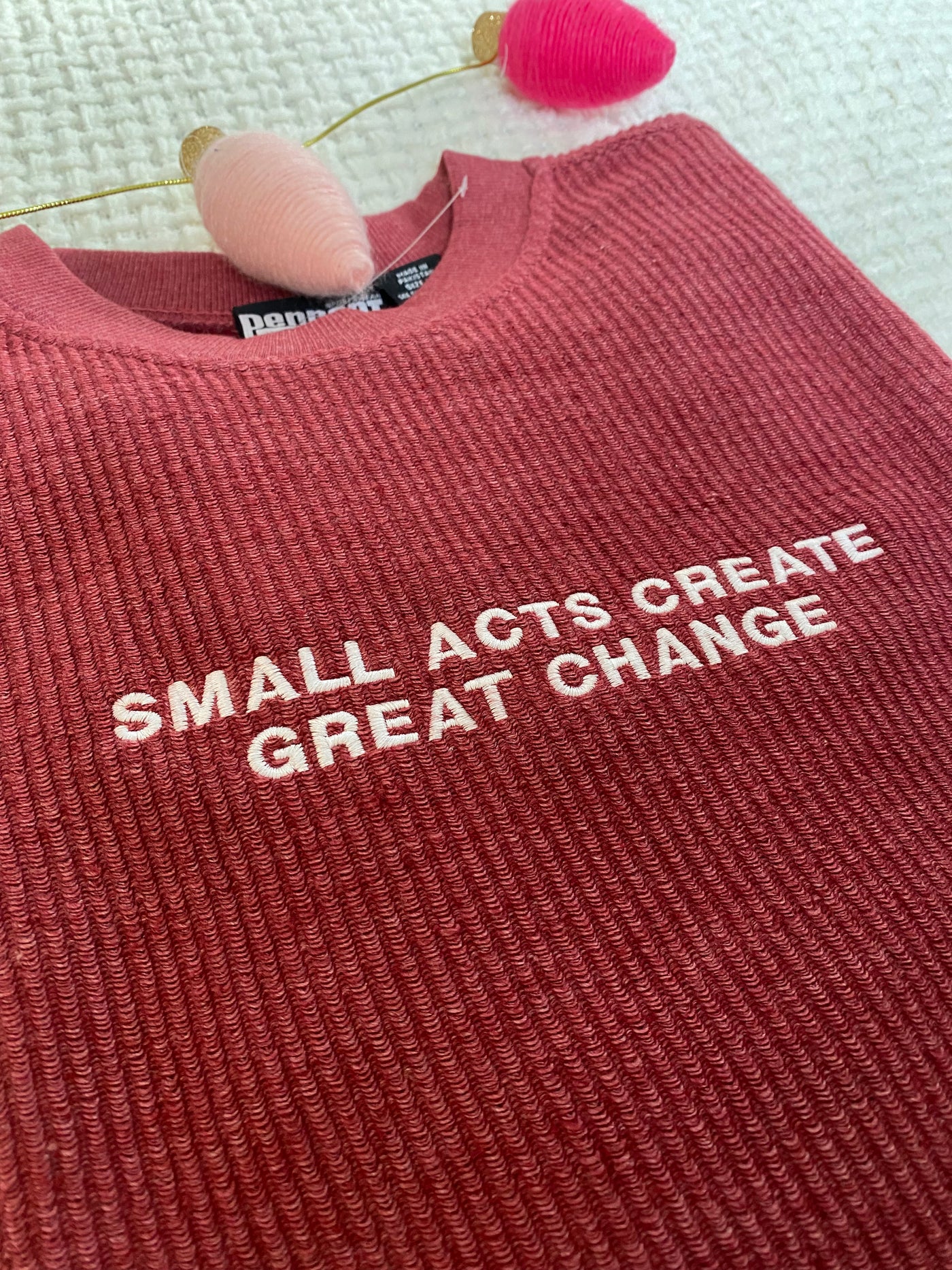 Small Acts Create Great Change Corded Crew