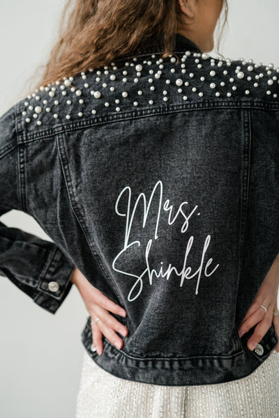 The Black Alice Jacket | Personalized Mrs. Jean Jacket