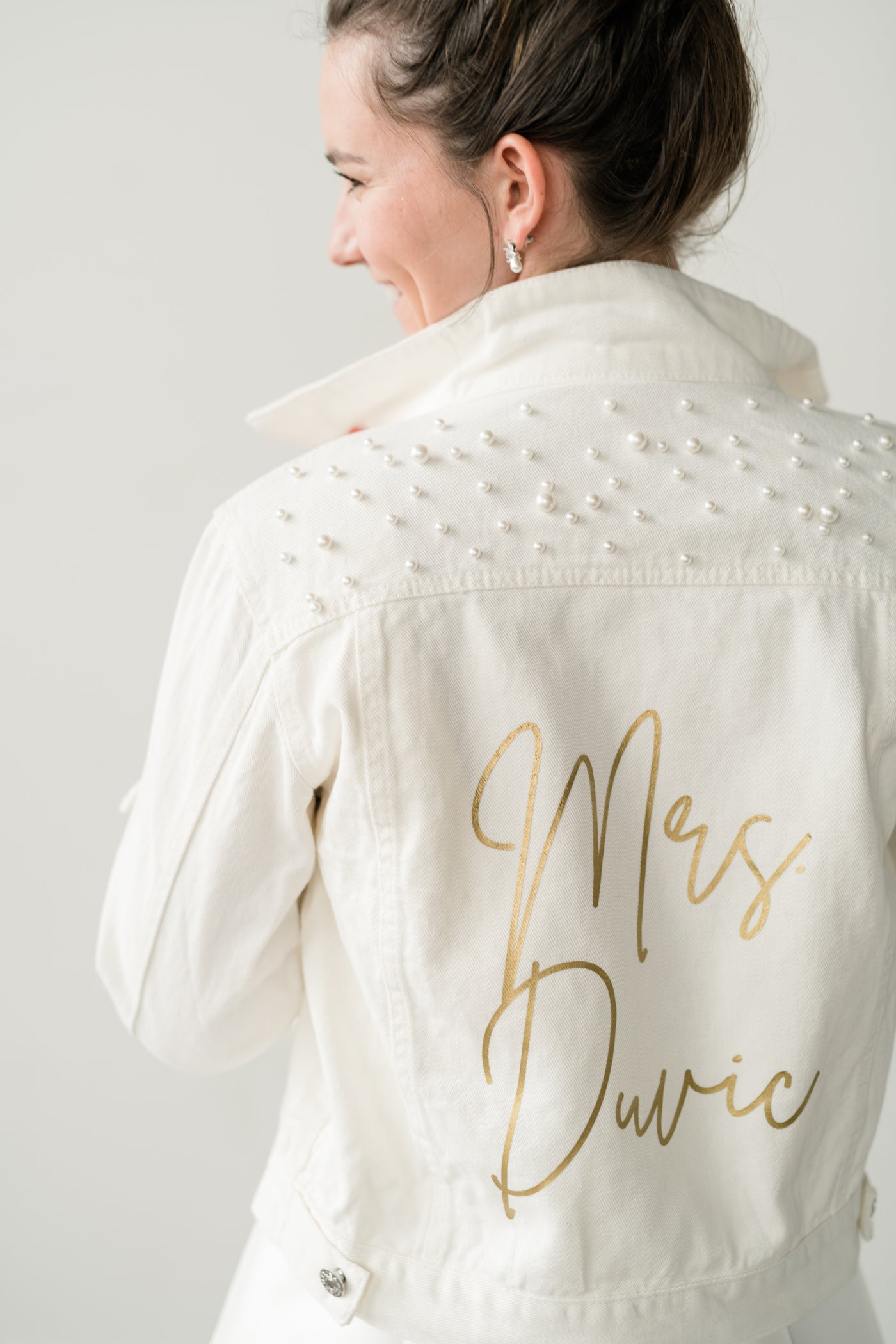 The White Alice Jacket | Personalized Mrs. Jean Jacket