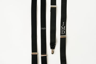 Set of 11 Jeffrey Monogram Suspenders