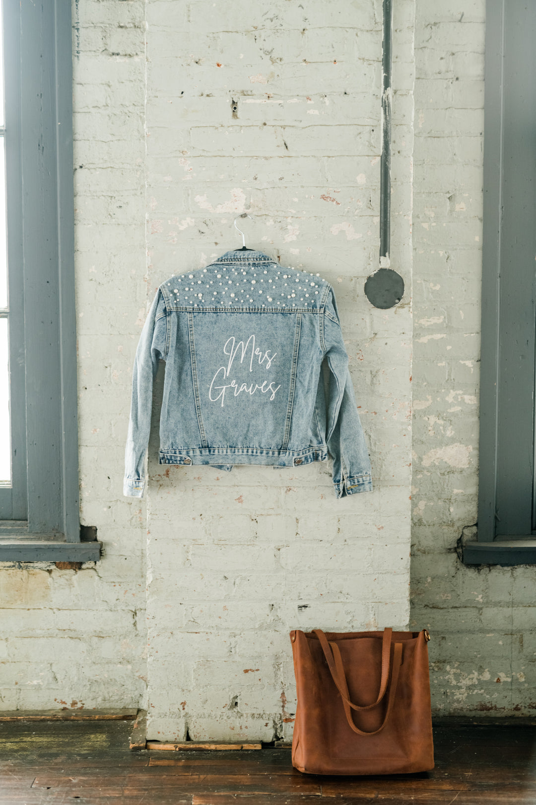 Personalized Mrs. Pearl Denim Jacket | Blue Jean Jacket With Mrs