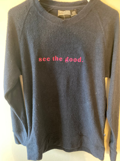 See the Good Terry Crew | Hot Pink Embroidery