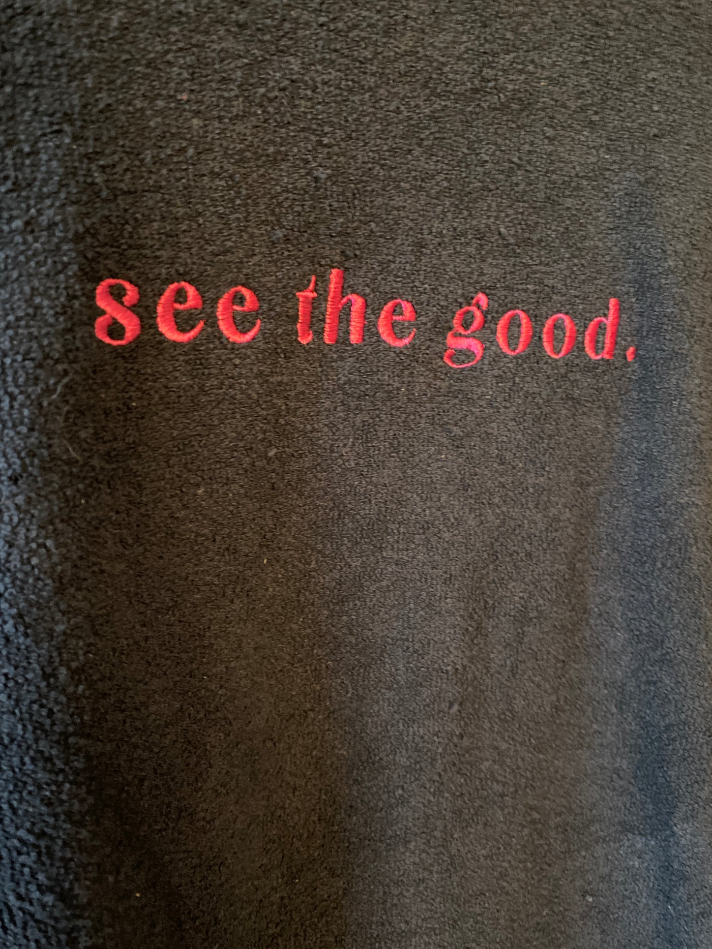 See the Good Terry Crew | Hot Pink Embroidery