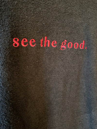 See the Good Terry Crew | Hot Pink Embroidery