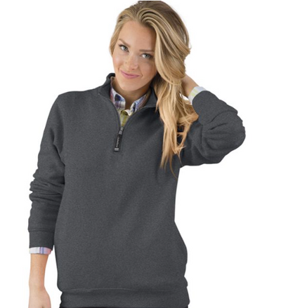 Gingham Monogram Quarter Zip