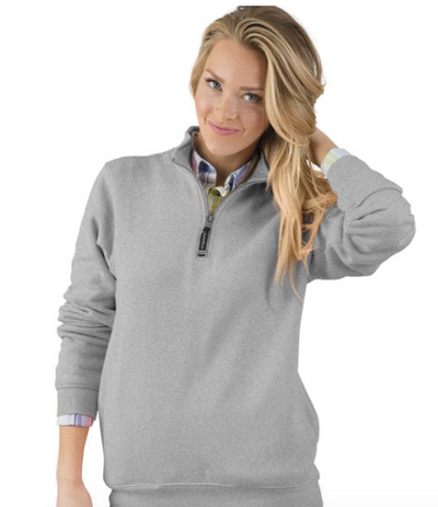 Gingham Monogram Quarter Zip