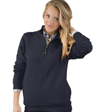 Gingham Monogram Quarter Zip