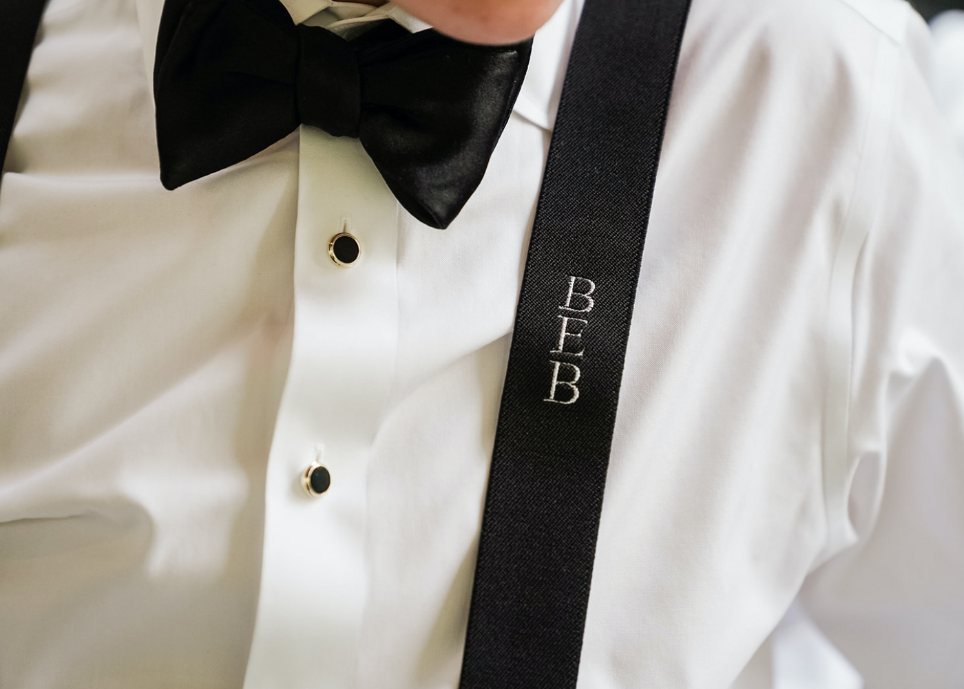 Monogram Embroidered Bow Tie